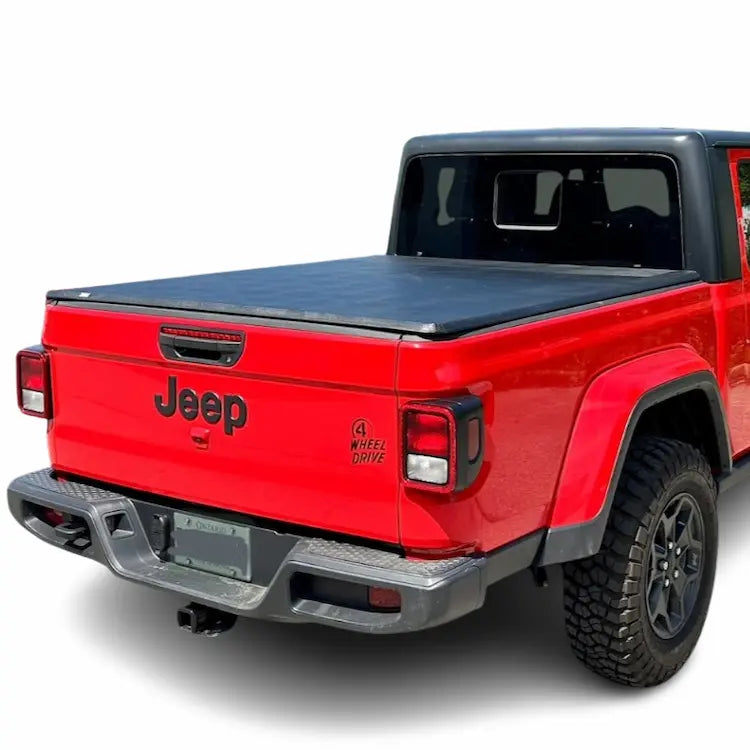 soft tonneau cover on a jeep gladiator