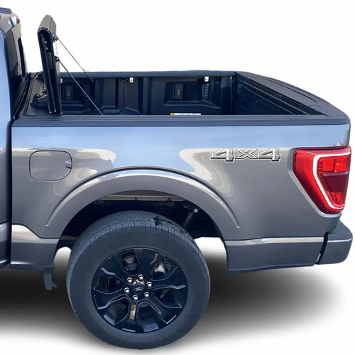 Teamz hard tri-fold tonneau cover protect the cab and back window