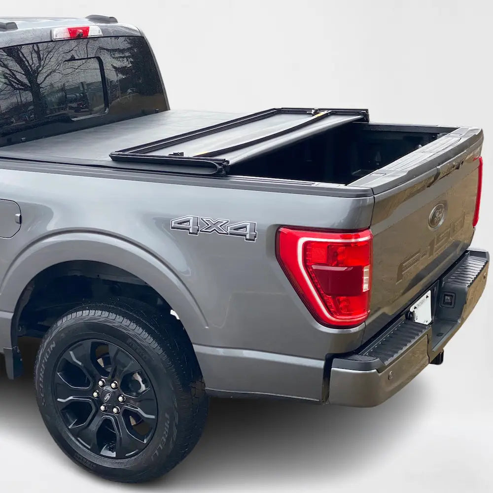 Teamz soft tonneau cover opened view