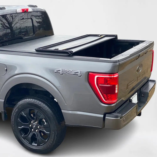 Teamz soft tonneau cover opened view